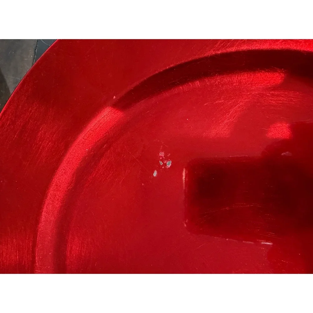 Set of 15 Metallic Red Charger Plates 13 Inch Round Holiday Table Decor Bulk